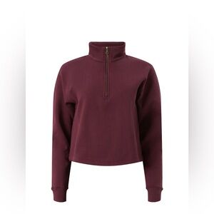 Girlfriend Collective Maroon Half-Zip sweatshirt xxs